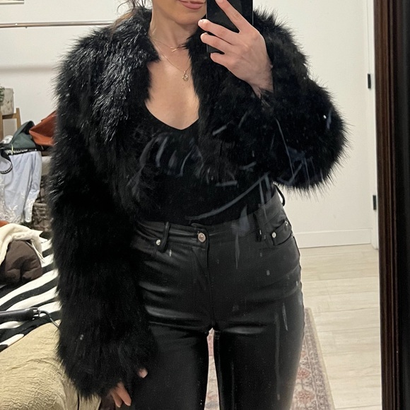 Fashion Nova Jackets & Blazers - Fashion Nova Ready Fur Tonight Cropped Coat
